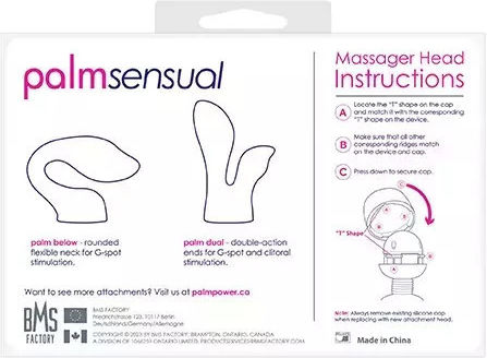 Palm Power Sensuals Massager Heads Blue