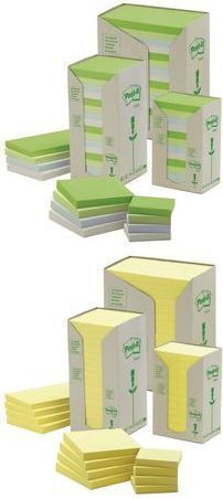 Post-it Notizzettel im Würfel 100 Blätter Gelb 3.8x5.1Stück Set 24Stück