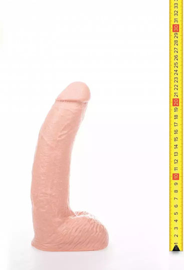Hung System George Dildo realist cu Testicule și Ventuză Carne 22cm