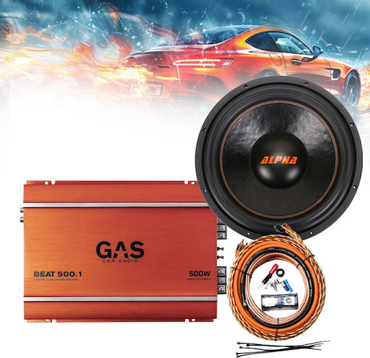 Gas-1chpack7 Πλήρες Ηχοσύστημα Μπάσου 12” Gas Audio