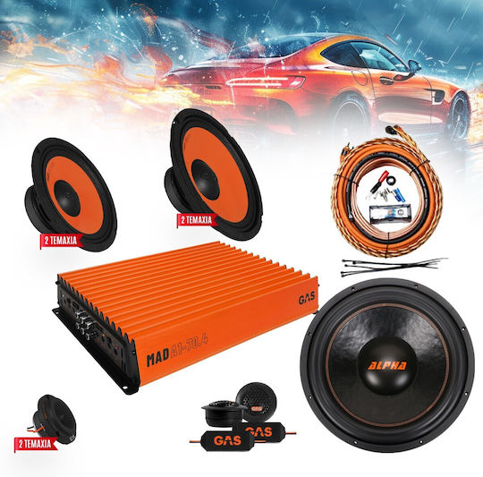 Gas-4chpack12spl Πλήρες Δυνατό Ηχοσύστημα Gas Audio
