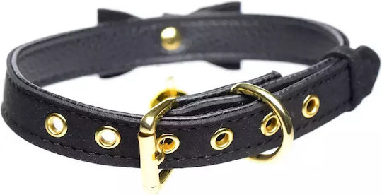 XR Master Series Golden Kitty Collar with Cat Bell Halsband in Schwarz Farbe