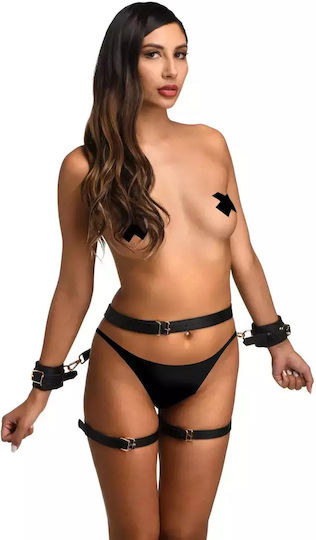 XR Bondage Handschellen in Schwarz Farbe
