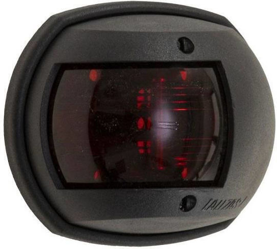 Lalizas Boat Lighting Without Poles Side Red Light 112.5 Degrees with Black Shell 30462