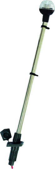 Eval Boat Lighting with Pole Perimeter Light with Pole Bracket and Plastic Base with Black Shell 01324-B