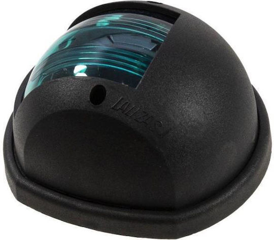 Lalizas Cyclic 12 Boat Light Without Pole Side Green 112.5 Degrees with Black Shell