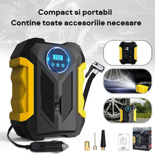 Carsun Ψηφιακή Τρόμπα Αυτοκινήτου C1399-1 150PSI με Καλώδιο Αναπτήρα 12V