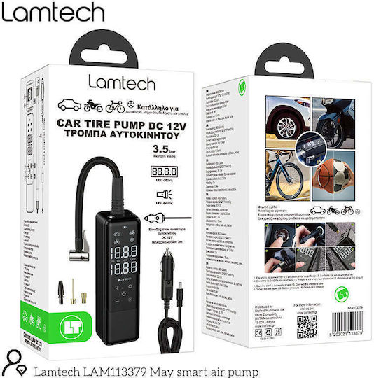 Lamtech Car Tire Pump with Cable 12V