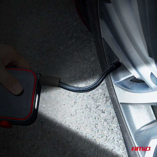 AMiO Τρόμπα Αυτοκινήτου 150PSI Επαναφορτιζόμενη με Μπαταρία 12V