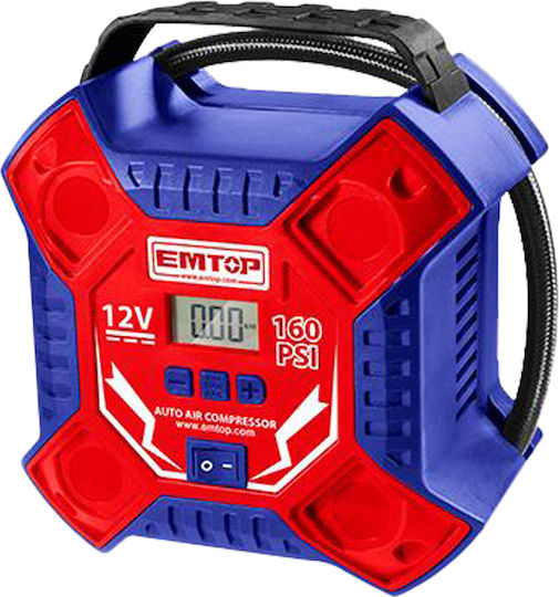 Emtop Car Tire Pump 160PSI with Cable 12V