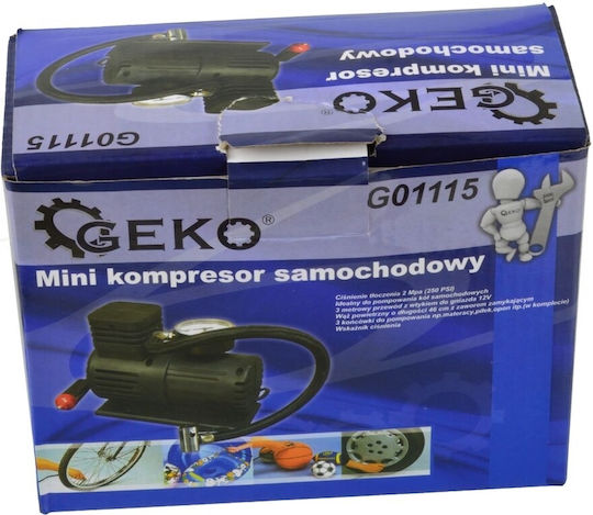 Geko Τρόμπα Αυτοκινήτου 250PSI με Καλώδιο Αναπτήρα 12V