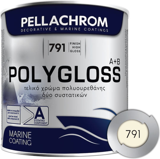 Pellachrom Polygloss A+B Χρώμα Ανωδομής Σκάφους 0.75lt 791 Ασημί