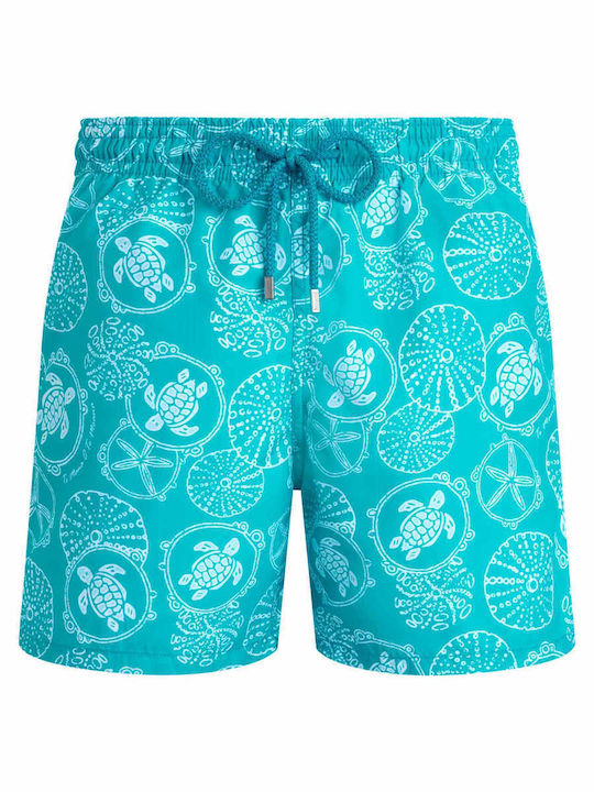 Men's Swimwear Shorts Light Blue with Patterns