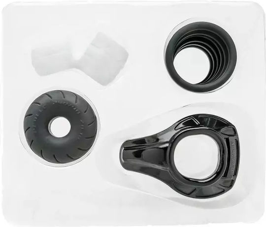 Perfect Fit Brand Collections Premium Cock Rings Set Cock Rings Schwanz & Hoden Schwarz 9Stück