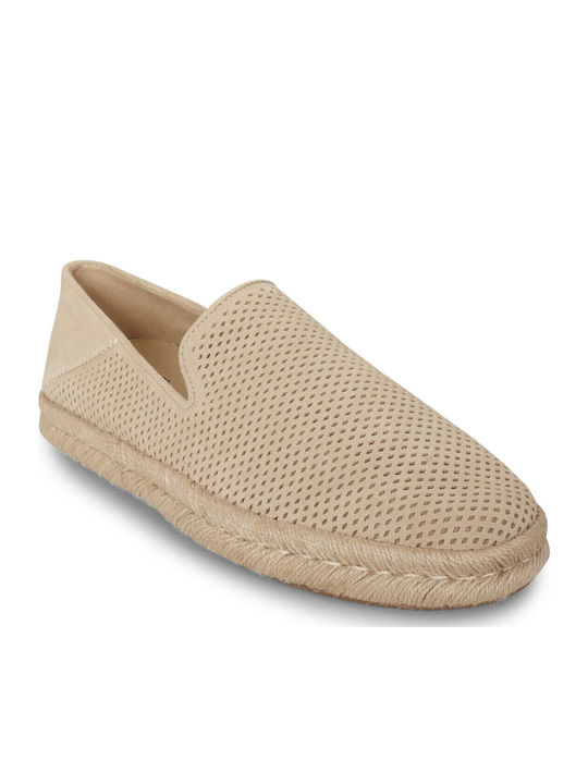 Santiago Perforated Suede Espadrille Men's Slip-Ons Beige
