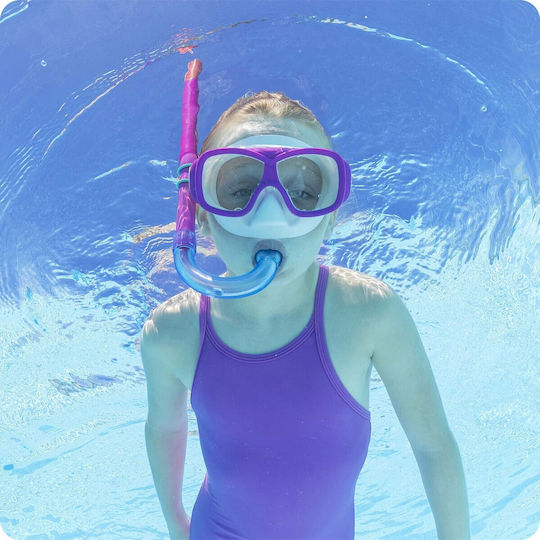 Bestway Tauchmaske Silikon mit Schnorchel Rosa