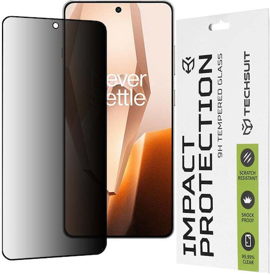 Techsuit Full Glue Privacy Tempered Glass Μαύρο (OnePlus 13R)