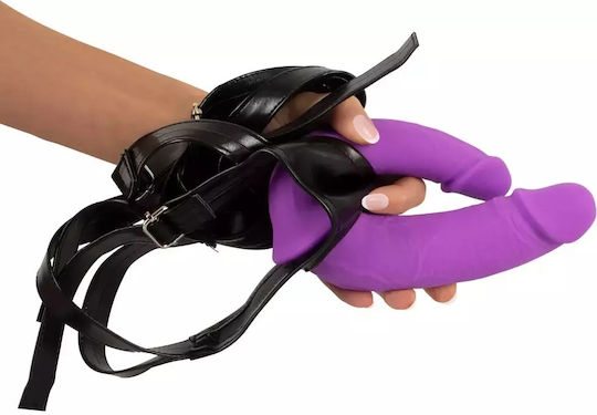 You2Toys Soft Gurtzeug mit Doppelter Dildo in Lila Farbe