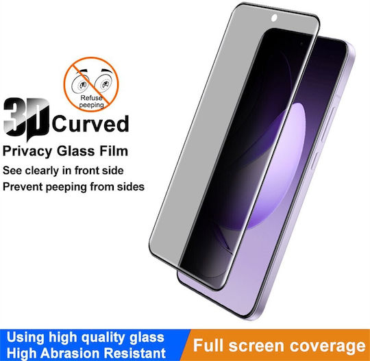 Privacy Full Face Tempered Glass Μαύρο (Oppo Reno13 Pro 5G, IMAK)
