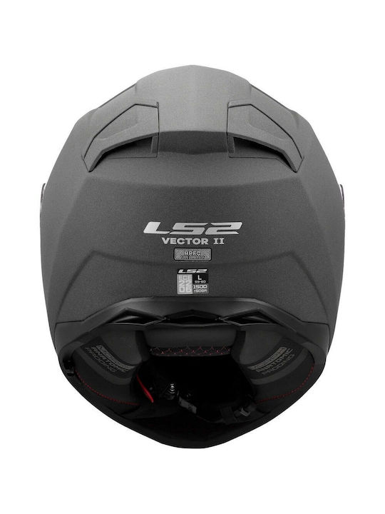 LS2 Vector II FF811 Matt Concrete Мотоциклетна каска Full Face ECE 22.06 1500гр с Sunvisor