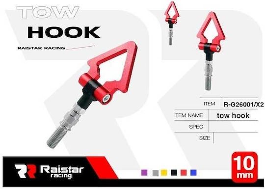 Raistar Car Tow Hook Red