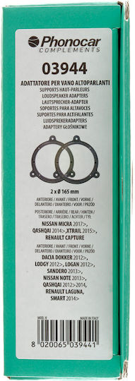 Phonocar Speaker Ring Car Front Dacia Dokker / Lodgy / Sandero Nissan Qashqai 2pcs