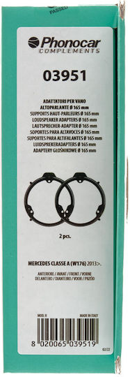 Phonocar Βάσεις Ηχείων Μπροστινές 165mm για Mercedes-Benz A Class 2013 2τμχ