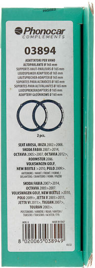 Phonocar Βάσεις Ηχείων Μπροστινές και Πίσω για Seat Arosa / Ibiza & Skoda Fabia / Octavia / Roomster Volkswagen Beetle (New) / Golf / Jetta / Scirocco / Tiguan / Touran 2τμχ