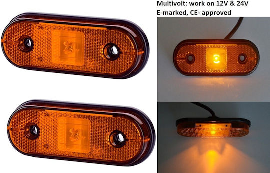 M-Tech Truck Volume Lights 1pcs 12 / 24V - Orange WMLHOR633