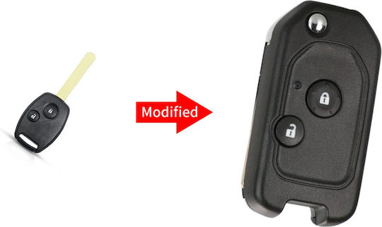 Foldable Car Key Shell with Blade without Buttons for Honda Civic Accord Fit CR-V Pilot