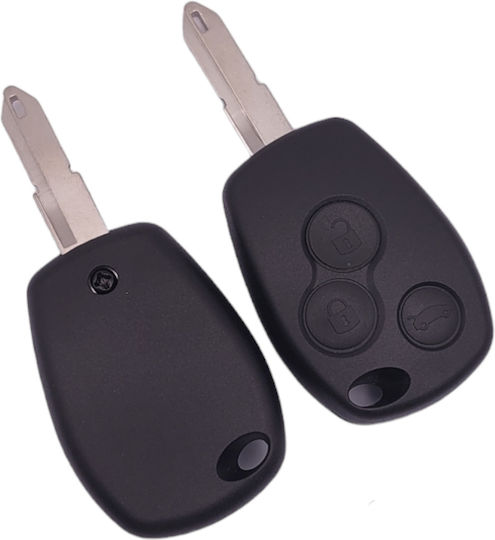 Car Key Shell with Blade with 3 Buttons for Dacia / Renault