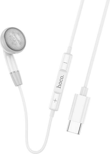 Hoco DM53 In-ear Handsfree Ακουστικά με Βύσμα USB-C Λευκό