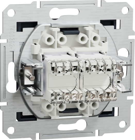 Schneider Electric Asfora Front Double Network Socket RJ45 Cat5 Black EPH4400171