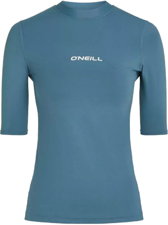 O'Neill Skin S UPF 50+ Women Short Sleeve Sun Protection Shirt Blue