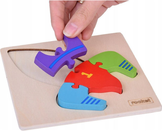 Puzzle educativ din lemn cu rachetă pentru copii Za5370