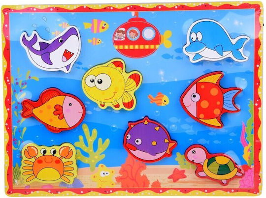 Jokomisiada Holz-Fisch-Montagepuzzle Unterwasserwelt 8 Teile Za5254