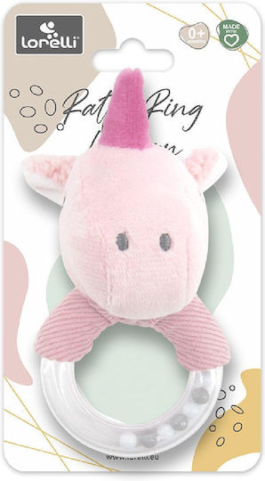 Κουδουνίστρα Δαχτυλίδι Μονόκερος Lorelli Rattle Ring Unicorn Pink Natural