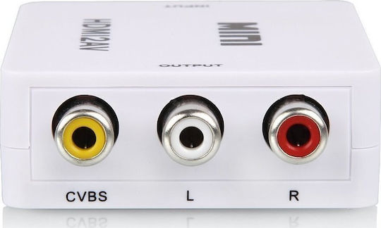 Acp Hdmi2av Μετατροπέας Hdmi Female Rca Female Λευκό