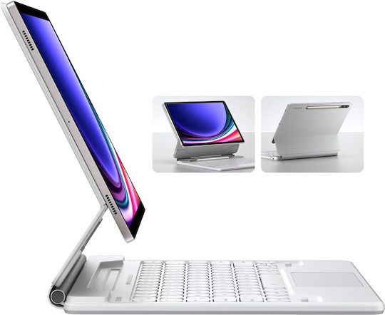 Θήκη Πληκτρολογίου Samsung Galaxy Tab S9+ S8+ S7+ S7 Fe Dexnor Magnetic Keyboard Touchpad Μπλε