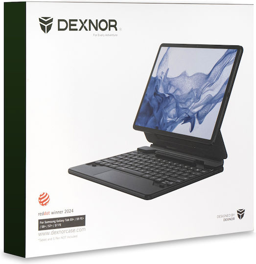Θήκη Πληκτρολογίου Samsung Galaxy Tab S9+ S8+ S7+ S7 Fe Dexnor Magnetic Keyboard Touchpad Μπλε