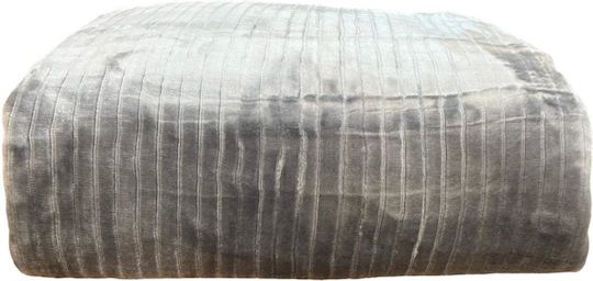 Linea Home Pătură Catifea Supraînălțată 220x240cm Gri