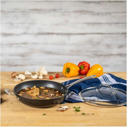 Kuhn Rikon Easy Pro Saute Pan from Aluminum with Lid with Non-Stick Interior Coating 28cm