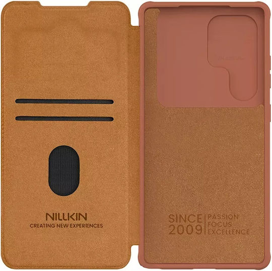 Nillkin Qin Pro Leather Book Synthetic Leather Brown (Galaxy S25 Ultra)