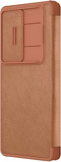 Nillkin Qin Pro Leather Book Synthetic Leather Brown (Galaxy S25 Ultra)