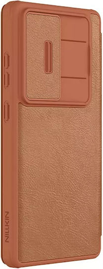 Nillkin Qin Pro Leather Book Synthetic Leather Brown (Galaxy S25 Ultra)
