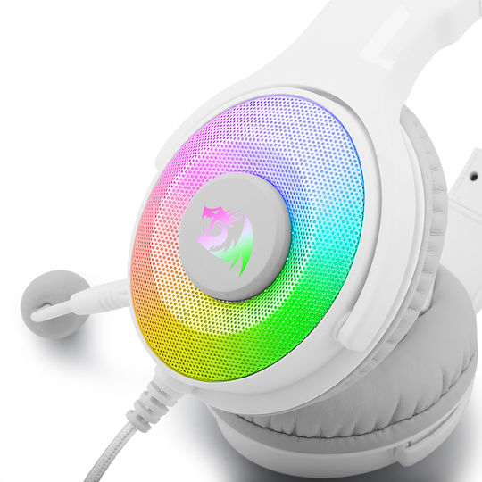 Redragon Pandora H350W Über Ohr Gaming-Headset mit USB-Konnektivität Weiß für Nintendo Switch / PC / PS4 / XBOX