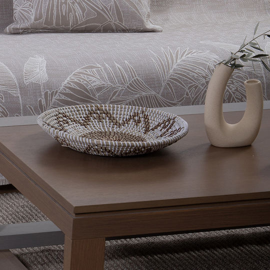 Nef-Nef Homeware Decorative Platter Beige 36x36x5cm Nef-Nef Homeware Decorative Platter Beige 36x36x5cm