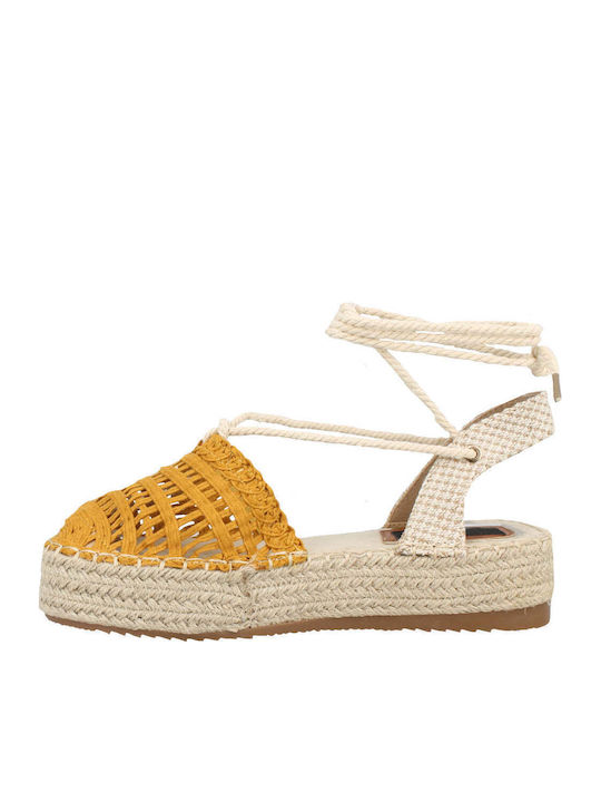 Women's Fabric Platform Shoes Yellow