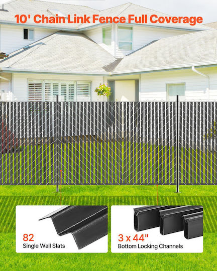 Vevor Garden Fencing Material 3pcs Black