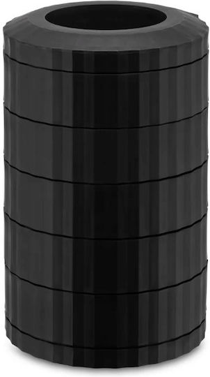 Alessi Plissé Espresso Kapselhalter mit 5 drehbaren Fächern für 40 Kapseln Schwarz